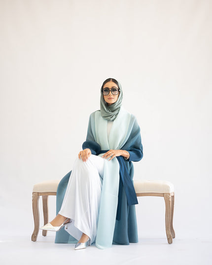 Pleated Gradient Long Shrug