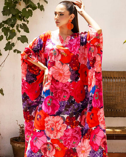 Valentino Garavani Double Georgette Floral Print Fabric