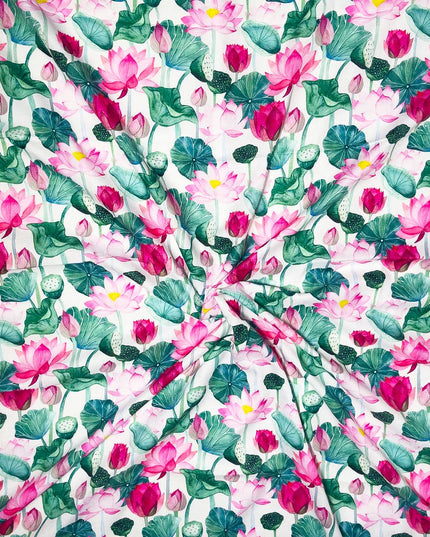 Japanese Dobby Cotton Floral Print Fabric