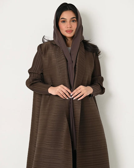 Designer Pleated Printed Long Shrug