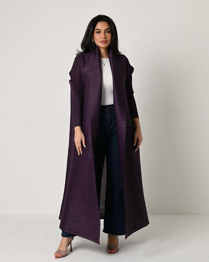 Designer Pleated Printed Long Shrug
