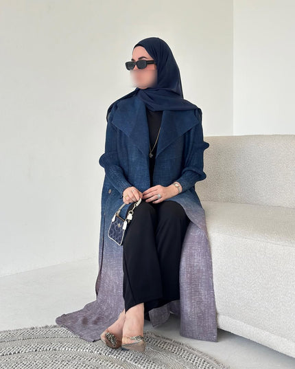 Designer Pleated Printed Long Shrug