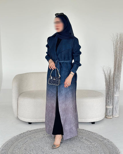 Designer Pleated Printed Long Shrug