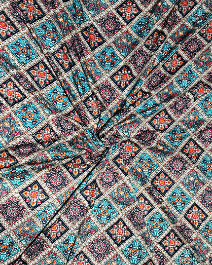 Cotton Soft Viscose Printed with stone  Fabric