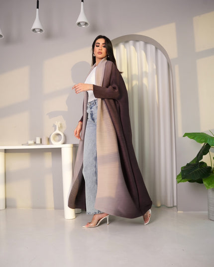 Designer Pleated Printed Long Shrug