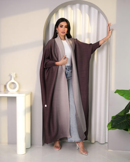 Designer Pleated Printed Long Shrug