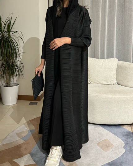 Designer Pleated Printed Long Shrug