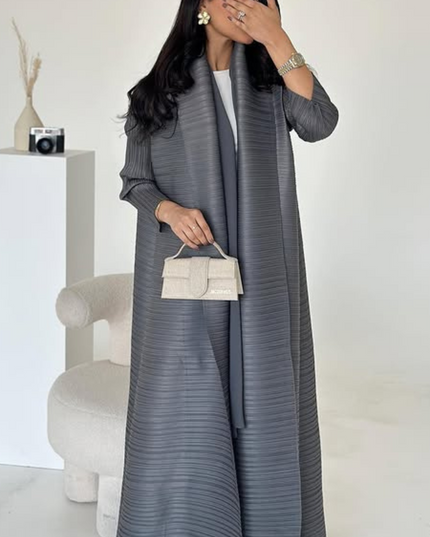 Designer Pleated Printed Long Shrug