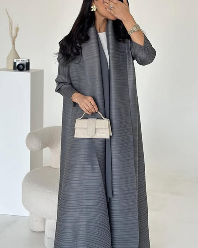 Designer Pleated Printed Long Shrug