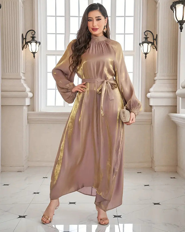 Metallic GOLD Shimmer Satin Fabric