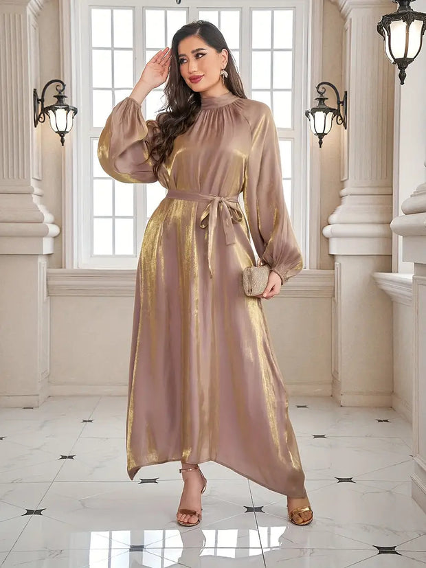 Metallic GOLD Shimmer Satin Fabric