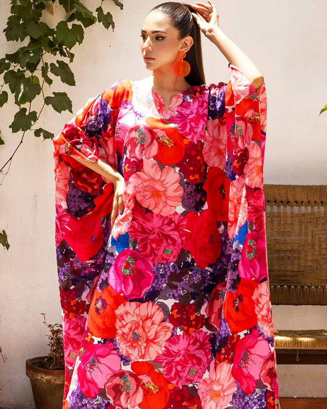 Valentino Garavani Double Georgette Floral Print Fabric