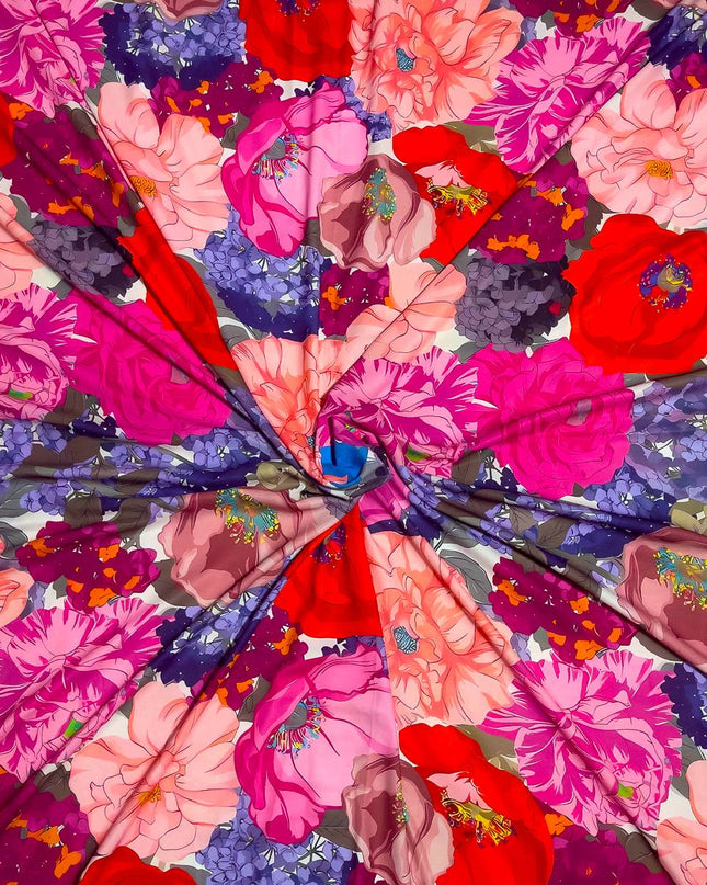 Valentino Garavani Double Georgette Floral Print Fabric