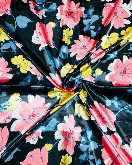 Satin Armani floral Print Fabric