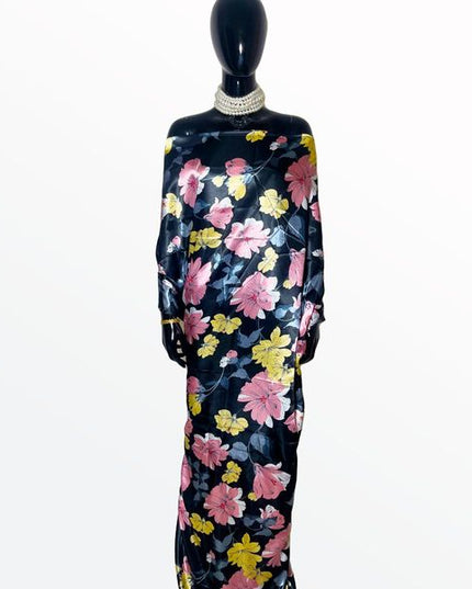 Satin Armani floral Print Fabric