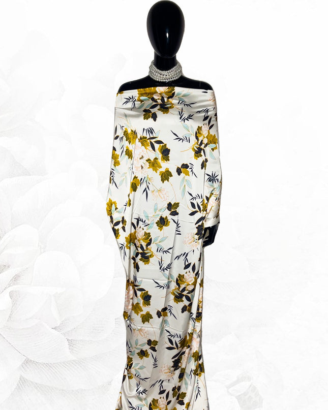 Satin Armani floral Print Fabric