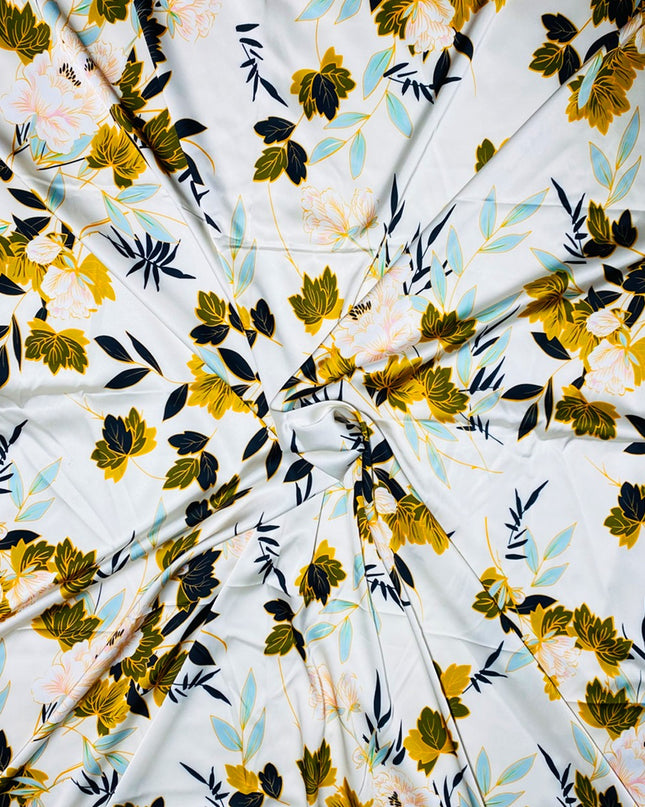 Satin Armani floral Print Fabric