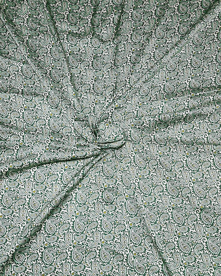 Satin Paisley Print Fabric