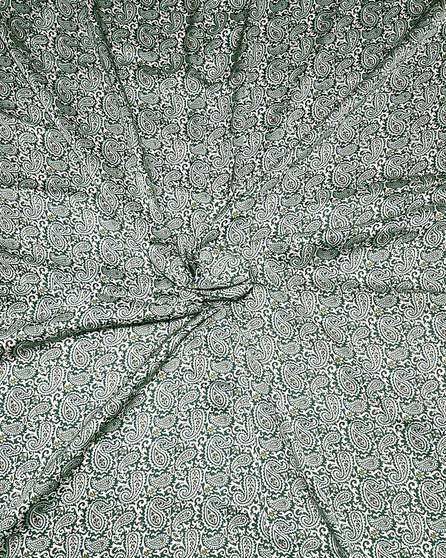 Satin Paisley Print Fabric