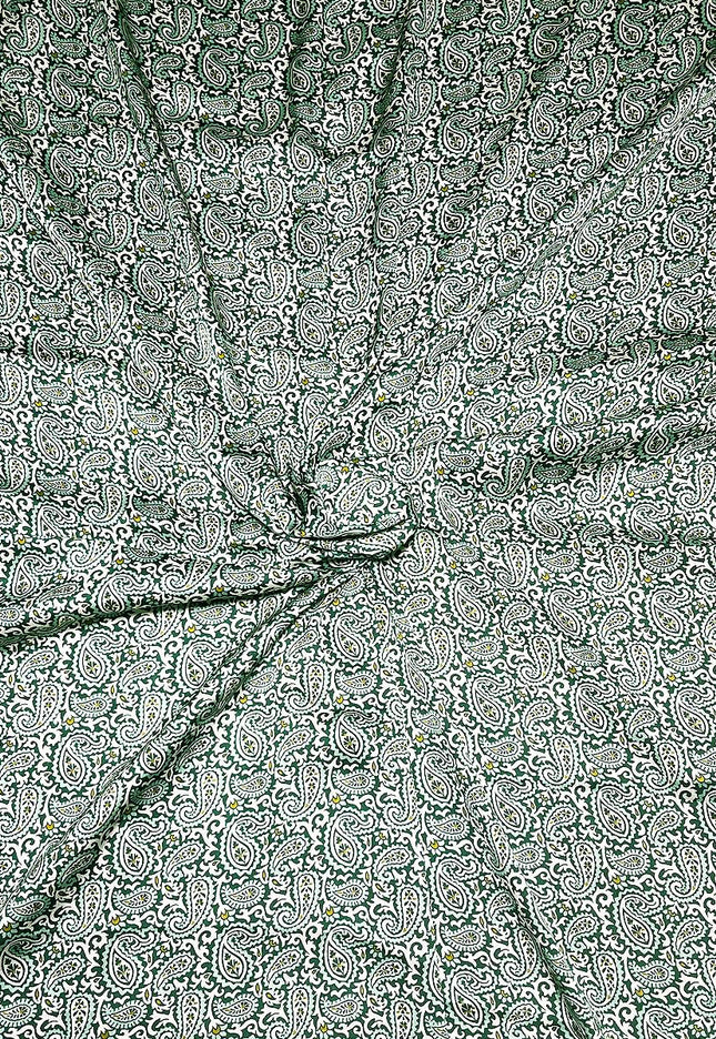 Satin Paisley Print Fabric