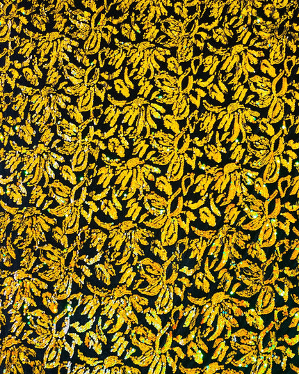 Golden Shimmer Sequin Fabric