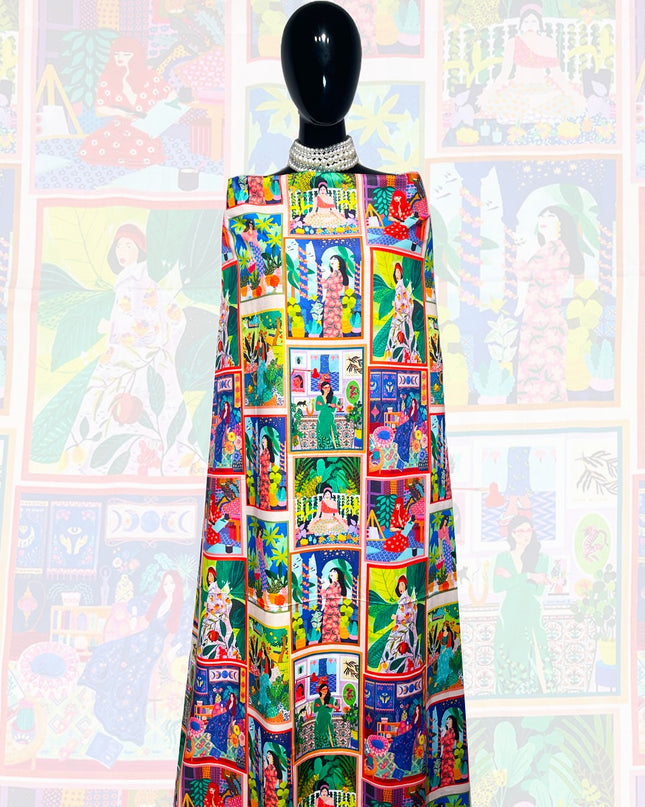 Japanese Cotton Girl Print Fabric
