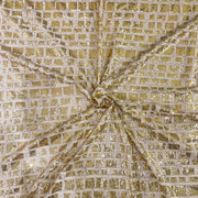 Mesh Golden Sequence Embroidery Fabric