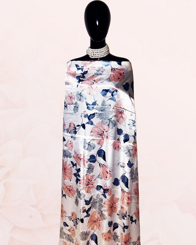 Satin Armani floral Print Fabric