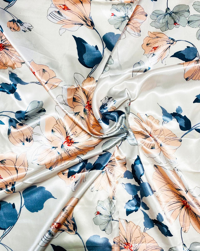 Satin Armani floral Print Fabric