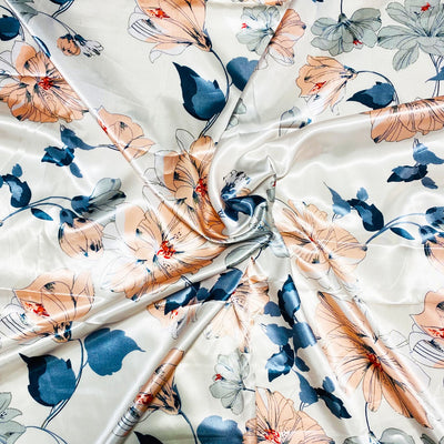 Satin Armani floral Print Fabric