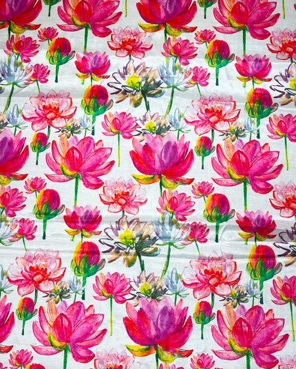 French Satin Shimmer Printed Fabric