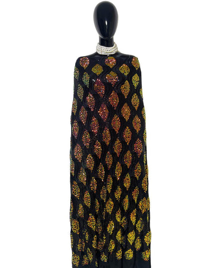 Mesh Sequence Peacock Fabric