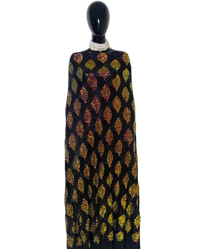 Mesh Sequence Peacock Fabric