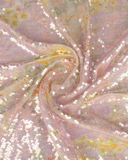 Mesh Sequence Printed Fabric