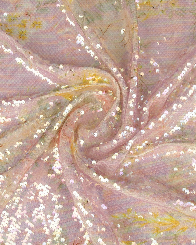 Mesh Sequence Printed Fabric