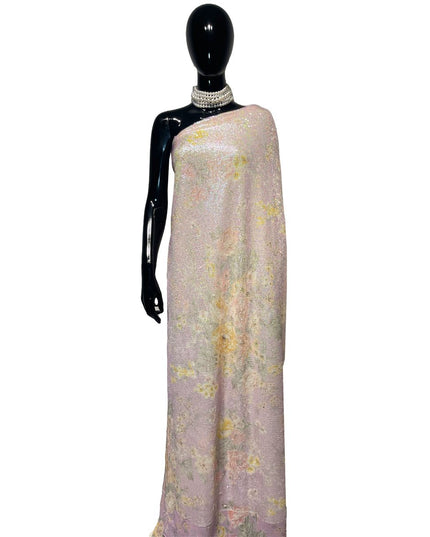 Mesh Sequence Printed Fabric