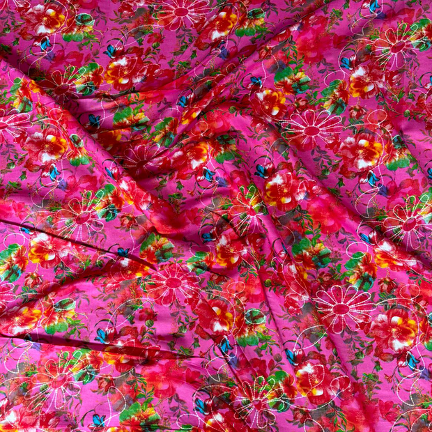 Cotton Floral Digital Print