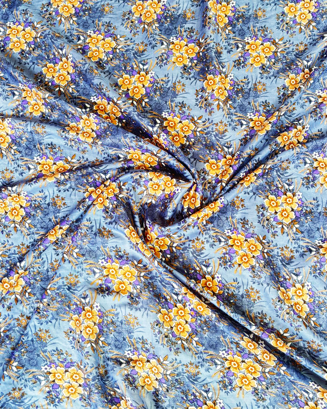 Cotton Floral Multicolor Digital Print