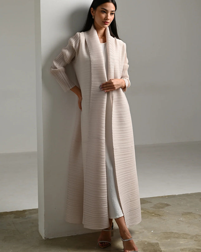 Designer Pleated Printed Long Shrug