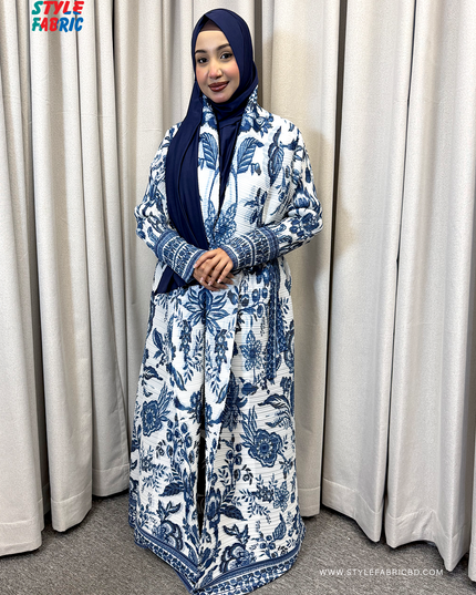 Designer Pleated Long Shrug/Abaya