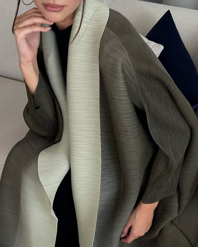 Designer Pleated Printed Long Shrug