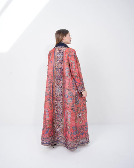 Designer Pleated Printed Long Shrug