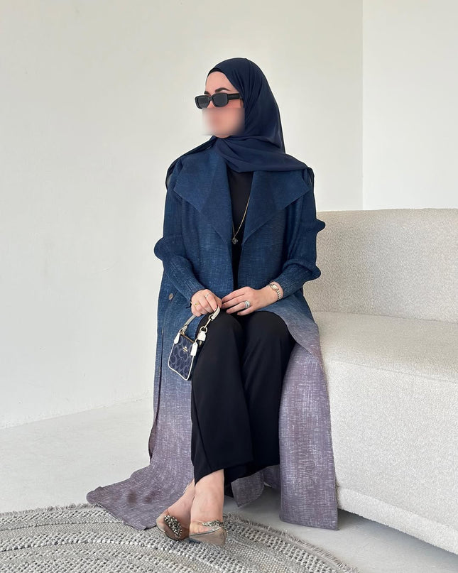 Designer Pleated Printed Long Shrug