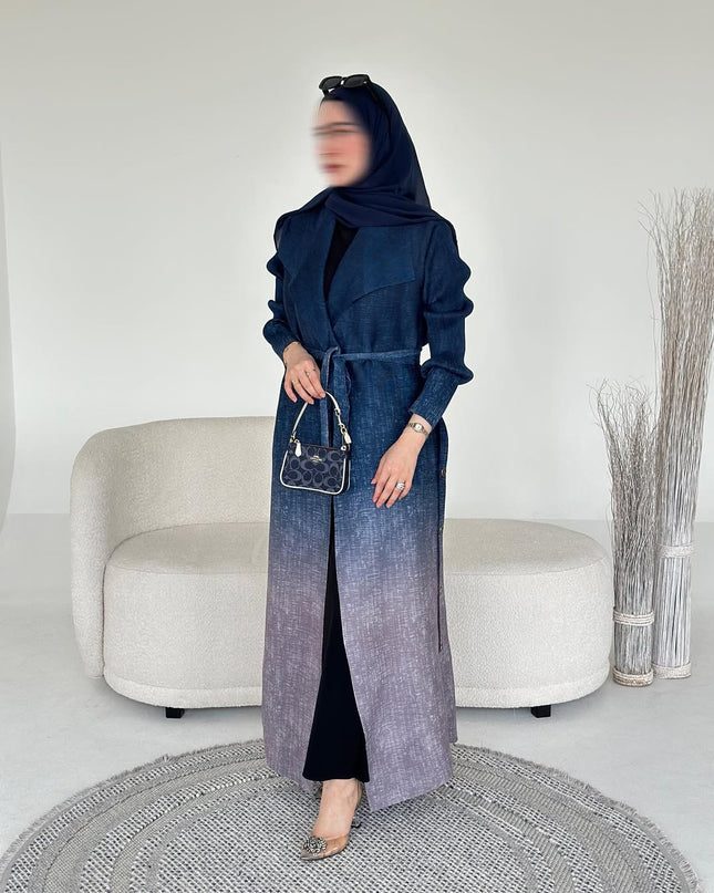 Designer Pleated Printed Long Shrug