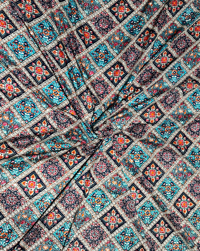 Cotton Soft Viscose Printed with stone  Fabric