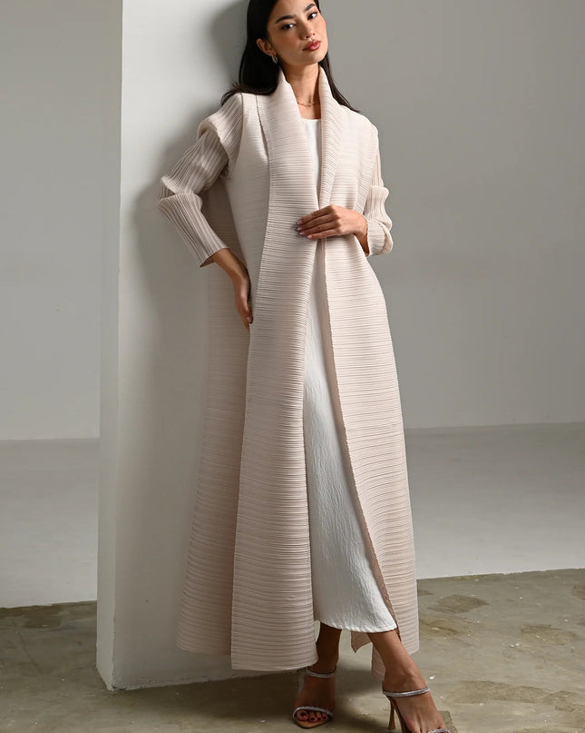 Designer Pleated Printed Long Shrug