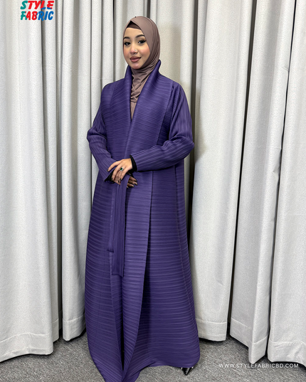 Designer Pleated Long Shrug/Abaya