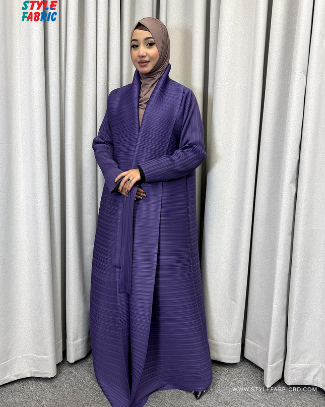 Designer Pleated Long Shrug/Abaya