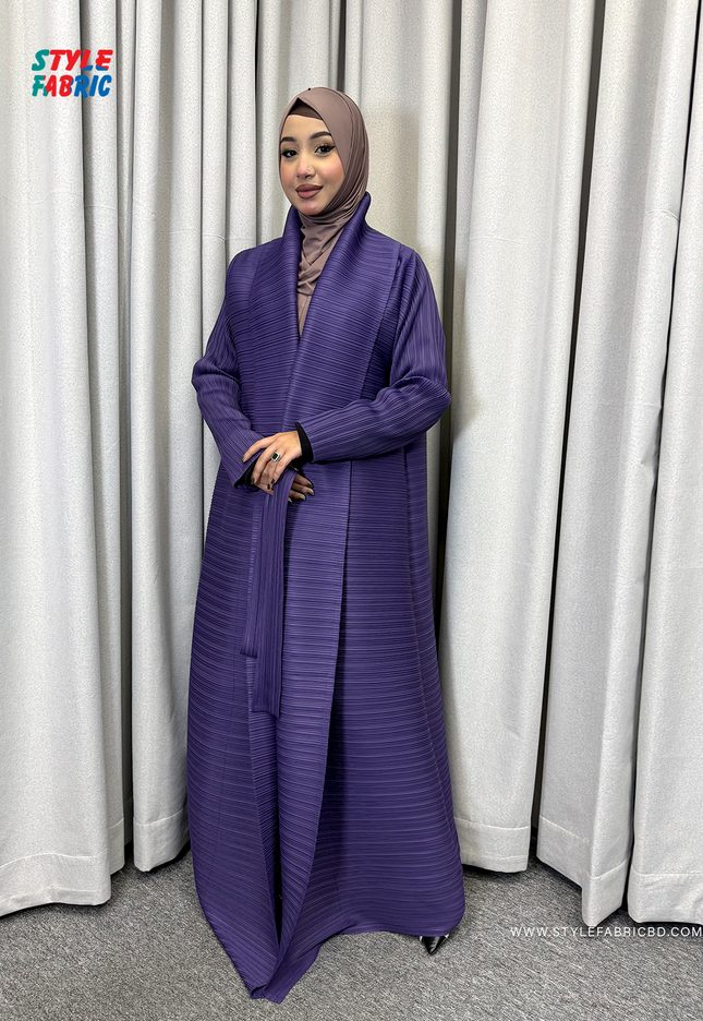 Designer Pleated Long Shrug/Abaya