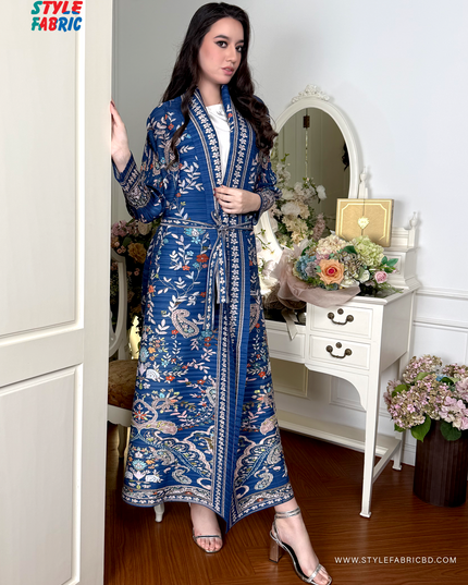 Designer Pleated Long Shrug/Abaya